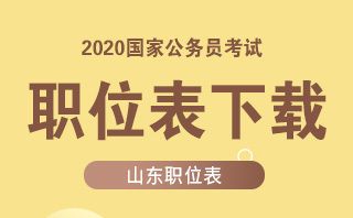 2020国家公务员考试山东职位表