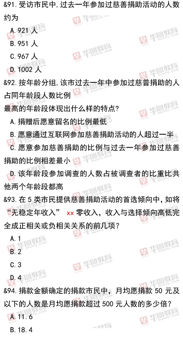 2019年云南事业单位上半年联考笔试试题_职测A（十）2