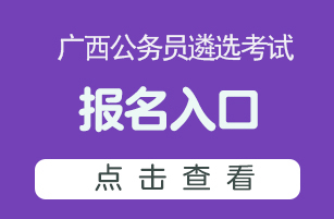 2020广西公务员遴选考试报名入口