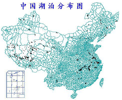 中国湖泊分布图
