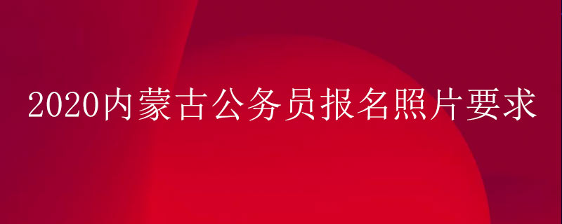 2020内蒙古公务员报名照片要求