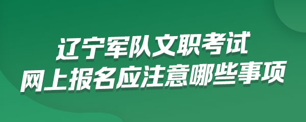 辽宁军队文职网上报名应注意哪些事项