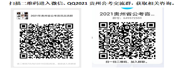 扫描二维码进入2021贵州公考交流群