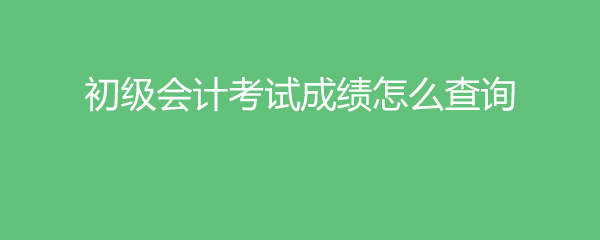 初级会计查询考试结果怎么查_初会计初级考试结果查询_会计初级考试结果查询