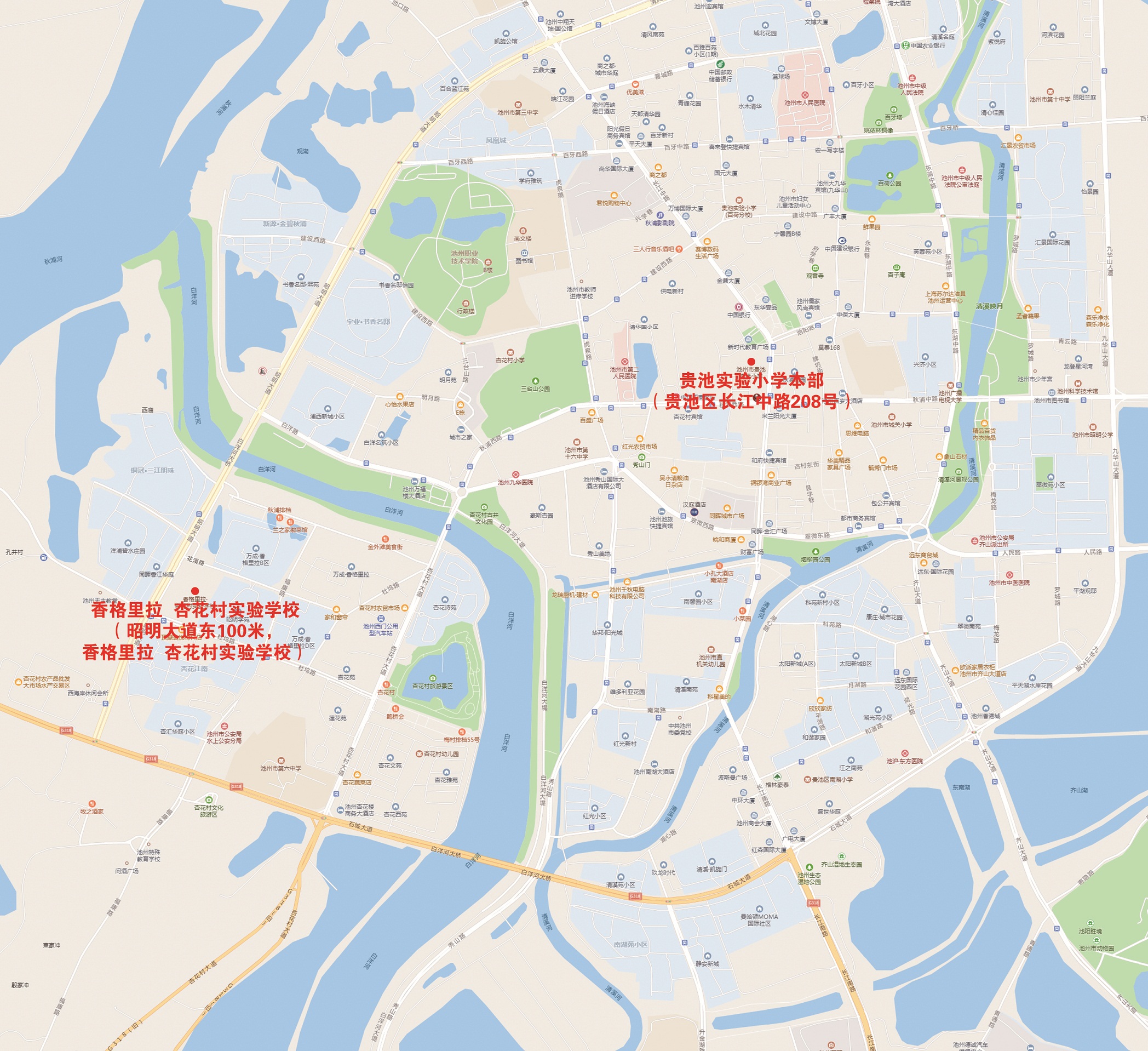 贵池区主城区地图图片