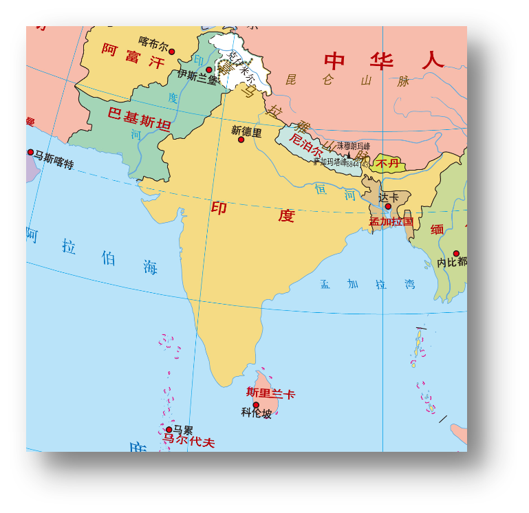 印度恒河地理位置图片