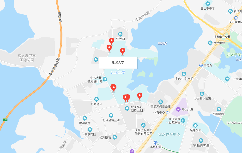 江汉大学地图 校内图片
