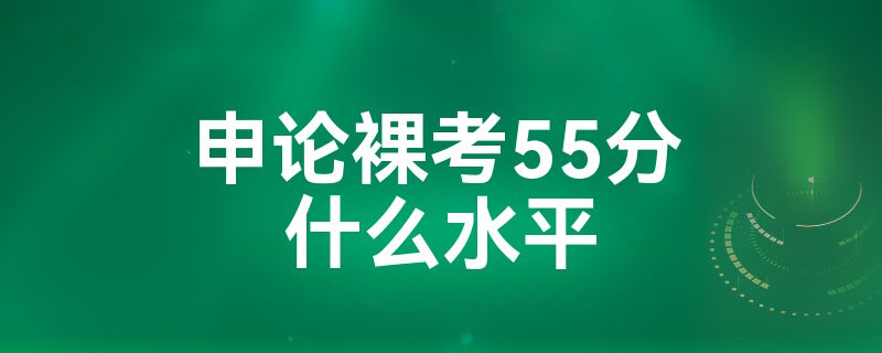 申论裸考55分什么水平