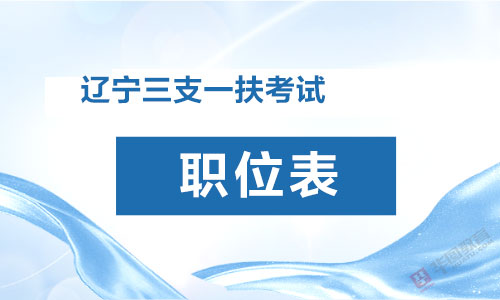 辽宁三支一扶公告职位表下载